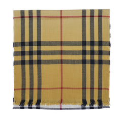 Wool/Cashmere Plaid Print Vintage Pre-Loved Scarf