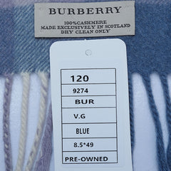 Cashmere Plaid Print Vintage Pre-Loved Scarf