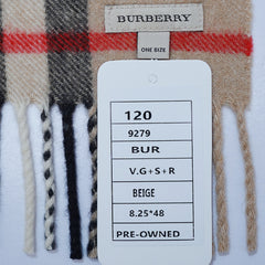 Cashmere Plaid Print Vintage Pre-Loved Scarf