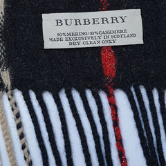 Merino/Cashmere Plaid Print Vintage Pre-Loved Scarf