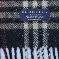Merino/Cashmere Plaid Print Vintage Pre-Loved Scarf