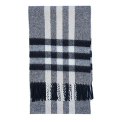 Merino/Cashmere Plaid Print Vintage Pre-Loved Scarf