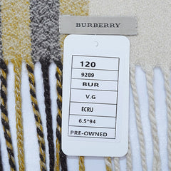 Cashmere Plaid Print Vintage Pre-Loved Scarf