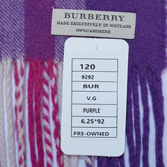 Cashmere Plaid Print Vintage Pre-Loved Scarf