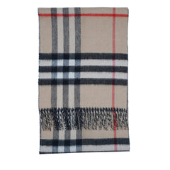 Cashmere Large Check Vintage Pre-Loved Scarf