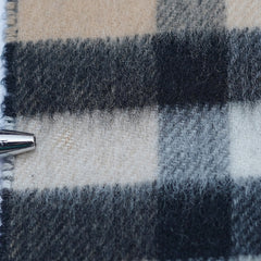 Cashmere Large Check Vintage Pre-Loved Scarf