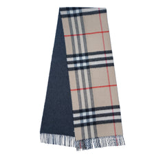 Cashmere Large Check Vintage Pre-Loved Scarf