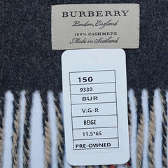 Cashmere Large Check Vintage Pre-Loved Scarf