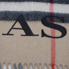 Cashmere Large Check Vintage Pre-Loved Scarf