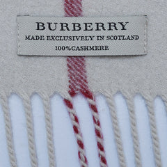 Cashmere Large Check Vintage Pre-Loved Scarf