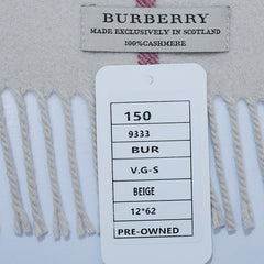 Cashmere Large Check Vintage Pre-Loved Scarf