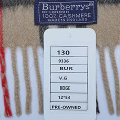 Cashmere Plaid Print Vintage Pre-Loved Scarf