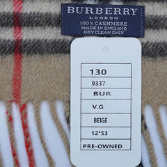 Cashmere Plaid Print Vintage Pre-Loved Scarf