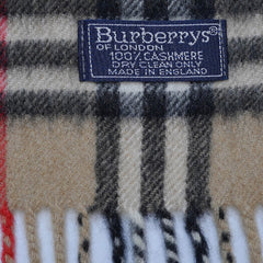 Cashmere Plaid Print Vintage Pre-Loved Scarf