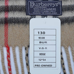Cashmere Plaid Print Vintage Pre-Loved Scarf