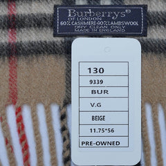 Cashmere Plaid Print Vintage Pre-Loved Scarf
