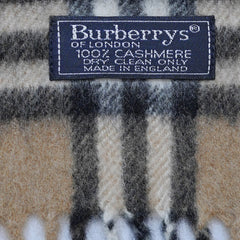 Cashmere Plaid Print Vintage Pre-Loved Scarf
