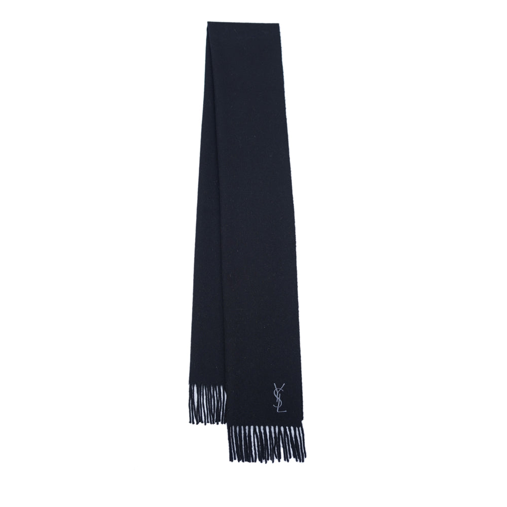 YSL Wool Plain Vintage Pre-Loved Scarf