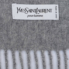 YSL Wool Plain Vintage Pre-Loved Scarf