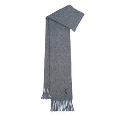 YSL Wool Plain Vintage Pre-Loved Scarf