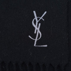 YSL Wool Plain Vintage Pre-Loved Scarf