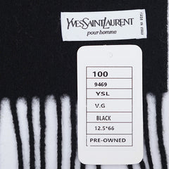 YSL Wool Plain Vintage Pre-Loved Scarf