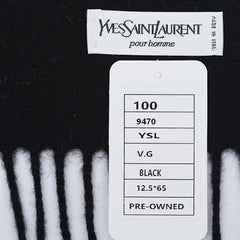 YSL Wool Plain Vintage Pre-Loved Scarf