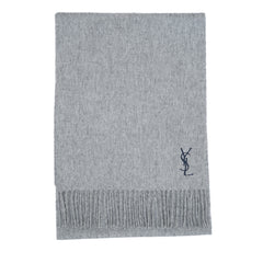 YSL Wool Plain Vintage Pre-Loved Scarf