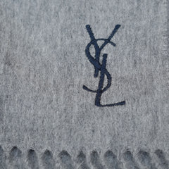 YSL Wool Plain Vintage Pre-Loved Scarf