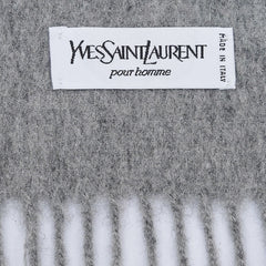 YSL Wool Plain Vintage Pre-Loved Scarf