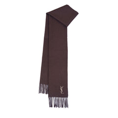 YSL Wool Plain Vintage Pre-Loved Scarf