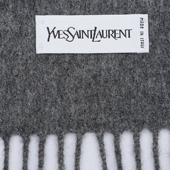 YSL Wool Plain Vintage Pre-Loved Scarf