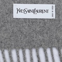 YSL Merino Wool Plain Vintage Pre-Loved Scarf