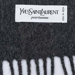 YSL Wool Plain Vintage Pre-Loved Scarf
