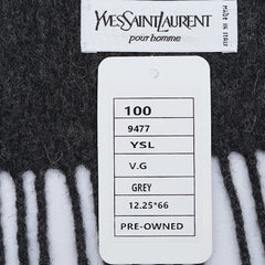 YSL Wool Plain Vintage Pre-Loved Scarf