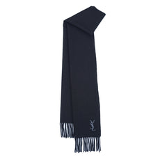 YSL Wool Plain Vintage Pre-Loved Scarf