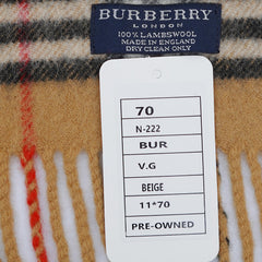 Burberry Lambswool Vintage Check Pre-Loved Scarf