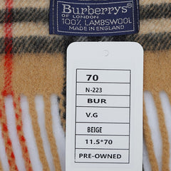Burberry Lambswool Vintage Check Pre-Loved Scarf