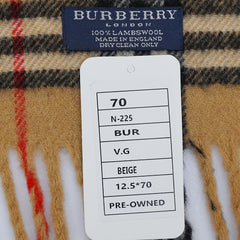 Burberry Lambswool Vintage Check Pre-Loved Scarf