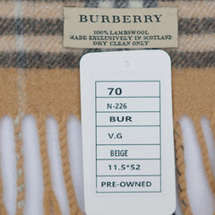 Burberry Lambswool Vintage Check Pre-Loved Scarf
