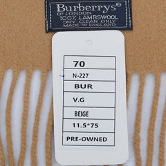 Burberry Lambswool Vintage Plain Pre-Loved Scarf