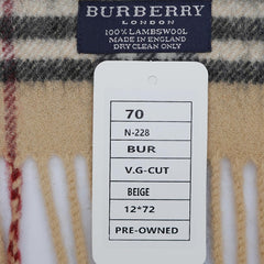 Burberry Lambswool Vintage Check Pre-Loved Scarf