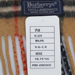 Burberry Lambswool Vintage Check Pre-Loved Scarf