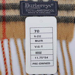 Burberry Lambswool Vintage Check Pre-Loved Scarf