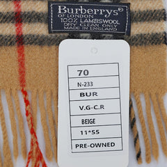Burberry Lambswool Vintage Check Pre-Loved Scarf