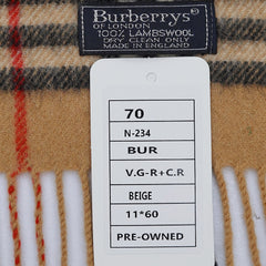 Burberry Lambswool Vintage Check Pre-Loved Scarf