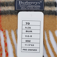 Burberry Lambswool Vintage Check Pre-Loved Scarf