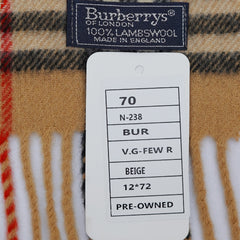 Burberry Lambswool Vintage Check Pre-Loved Scarf