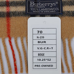 Burberry Lambswool Vintage Check Pre-Loved Scarf