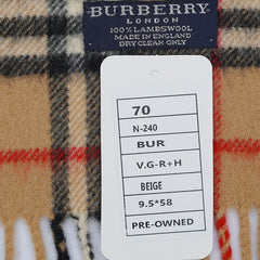 Burberry Lambswool Vintage Check Pre-Loved Scarf